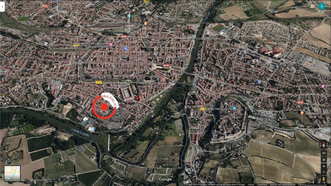 Appartement Calme Et Spacieux, Cite Et Ville A Pied, Wifi, 2 Chambres, 3 Lits Carcassonne Exteriör bild
